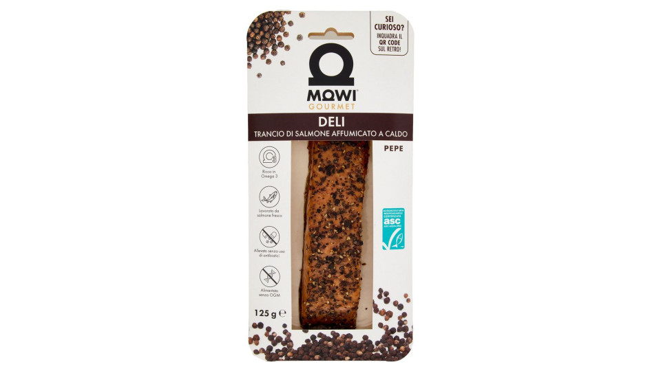 Mowi Gourmet Deli Trancio Di Salmone Affumicato A Caldo Pepe 125 G