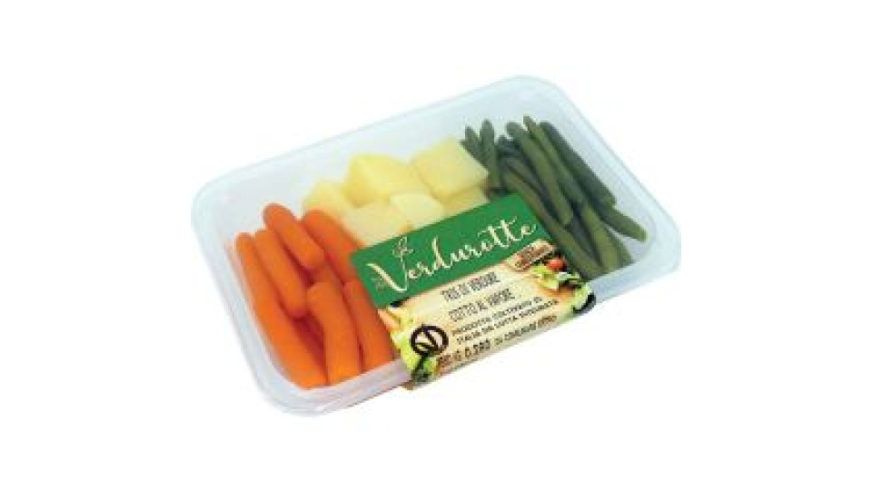 Verdurotte Tris Di Verdure Al Vapore Con Carote Patate E Zucchine 250g