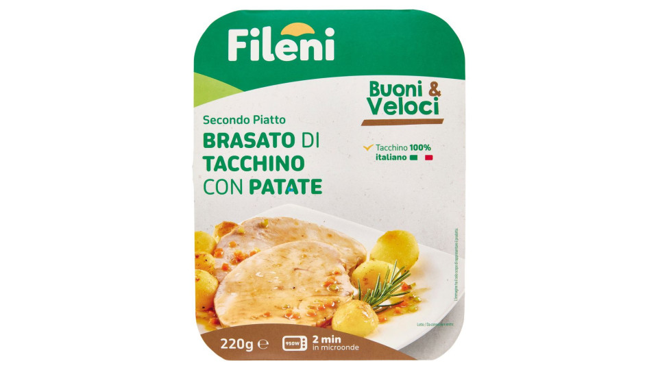 Fileni Buoni & Veloci Secondo Piatto Brasato Di Tacchino Con Patate 220 G