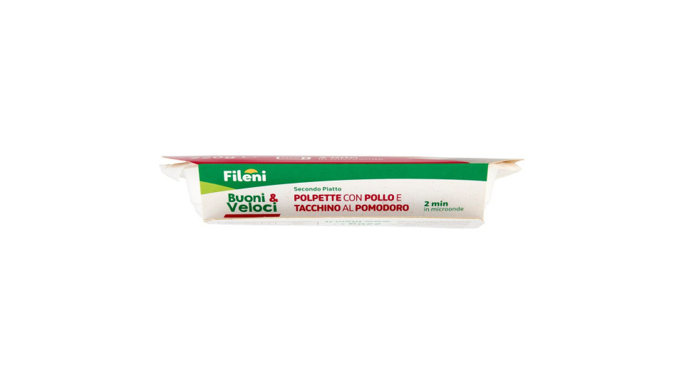 Fileni Buoni & Veloci Secondo Piatto Polpette Con Pollo E Tacchino Al Pomodoro 220 G