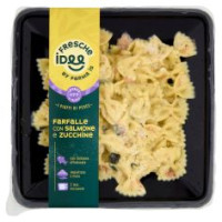 Fresche Idee I Piatti Di Pesce Farfalle Con Salmone E Zucchine 250 G