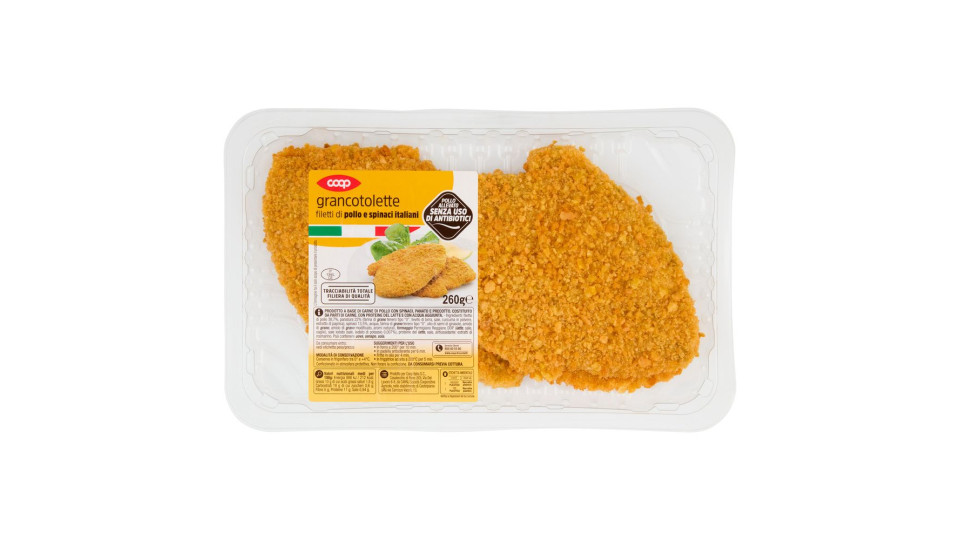 Grancotolette Filetti Di Pollo E Spinaci Italiani 260 G