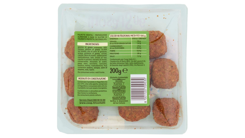 Polpette Vegetali 200 G