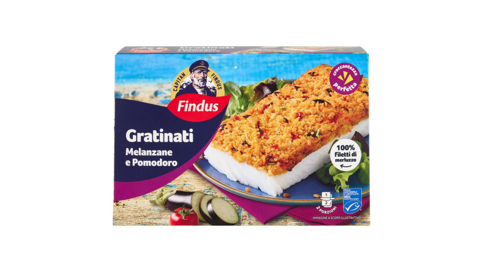 Capitan Findus I Gratinati Merluzzo Con Melanzane E Pomodoro 380 G
