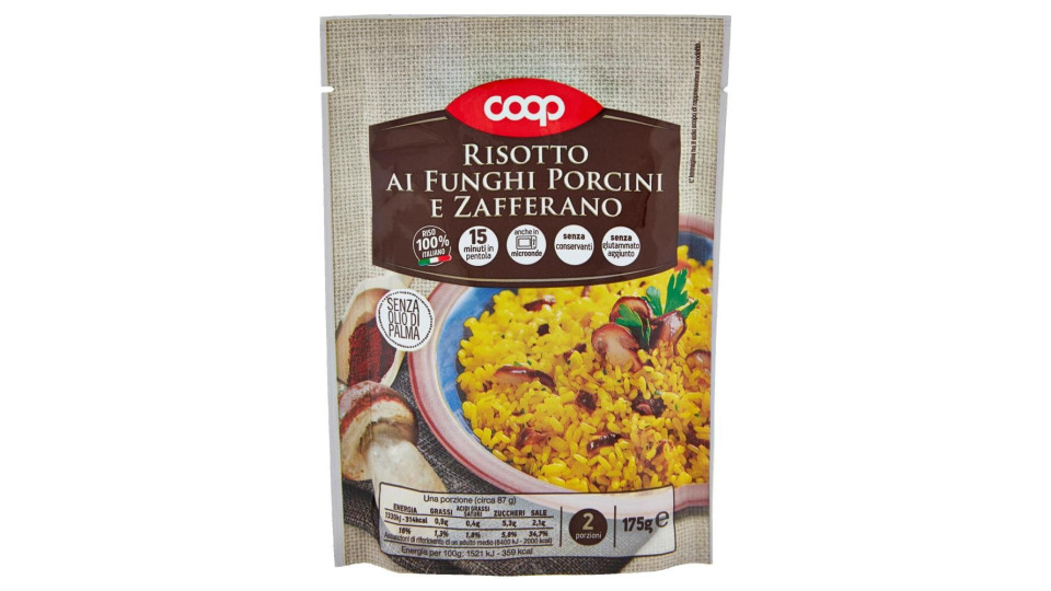 Risotto Funghi Porcini E Zafferano 175 G