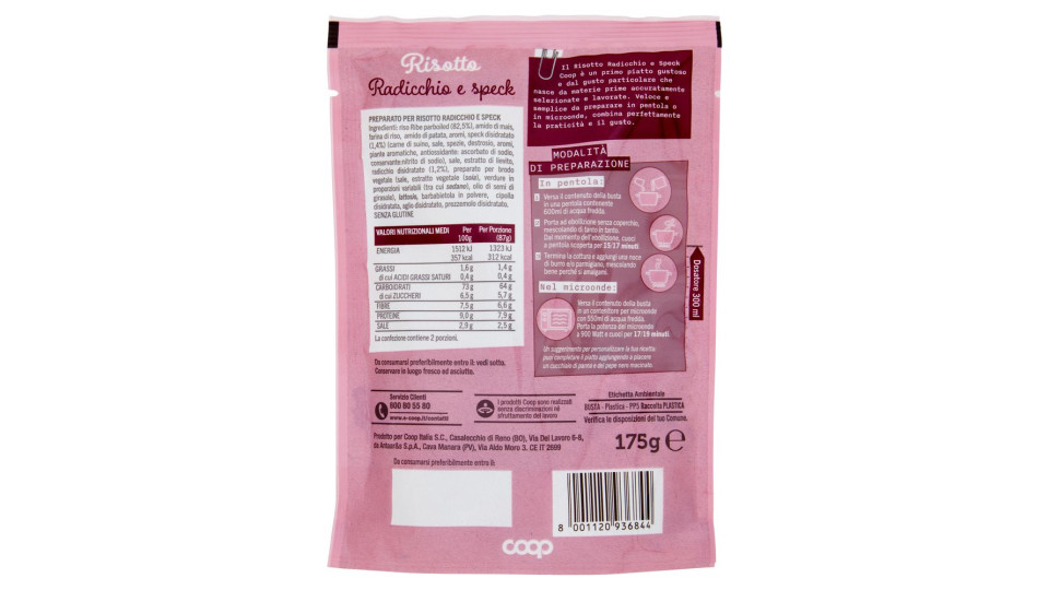 Risotto Radicchio E Speck 175 G