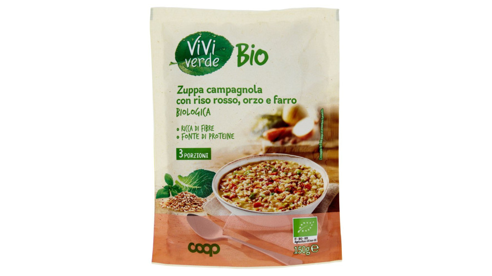 Zuppa Campagnola Con Riso Rosso, Orzo E Farro Biologica 150 G