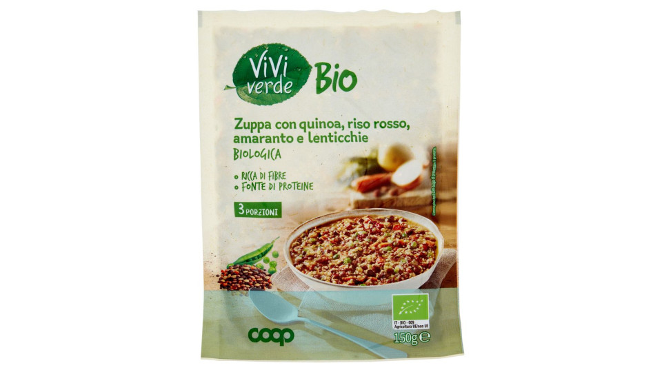 Zuppa Con Quinoa, Riso Rosso, Amaranto E Lenticchie Biologica 150 G