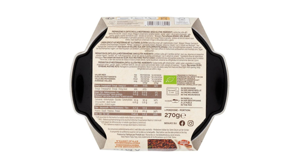 Amio Lenticchie Alla Mediterranea 270 G