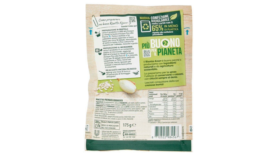 Knorr Risotto Bianco Cremoso 175 G