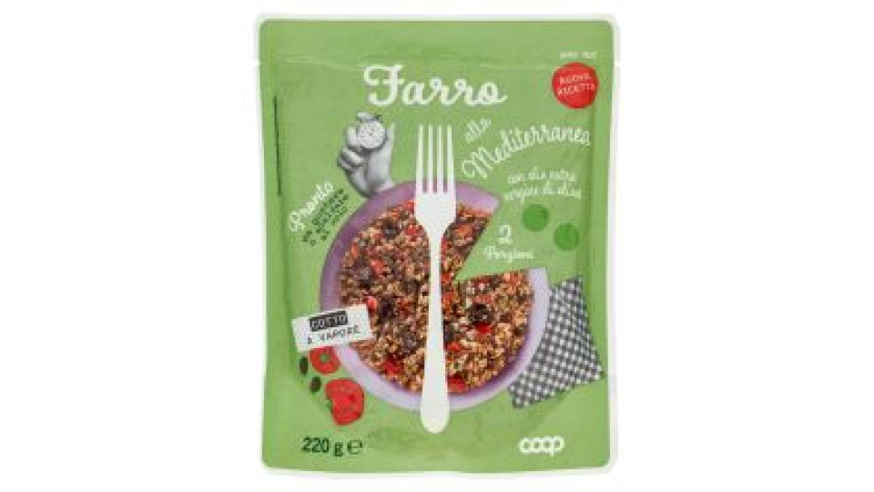 Farro Ala Mediterranea Con Olio Extra Vergine Di Oliva 220 G