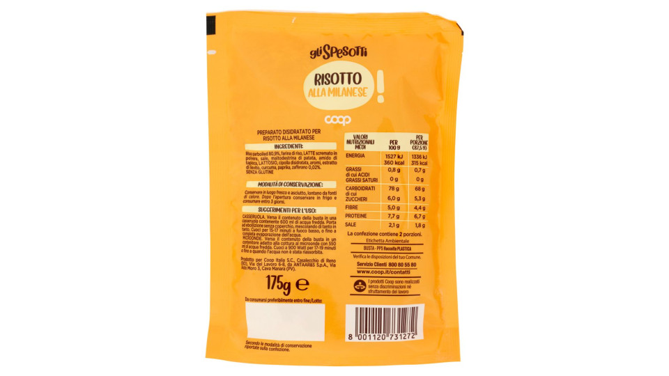 Risotto Alla Milanese ''gli Spesotti'' 175 G