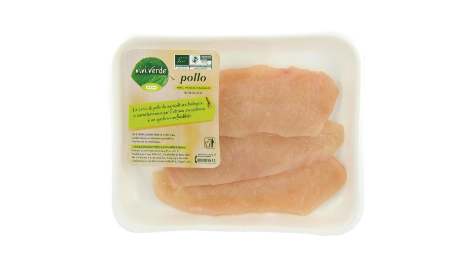 Fettine Di Petto Di Pollo Biologico 300 G Ca Vivi Verde Coop