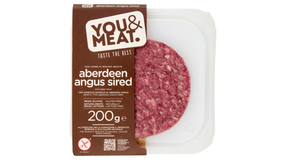 You&meat Burger Con Carne Di Bovino Adulto Aberdeen Angus Sired 200 G