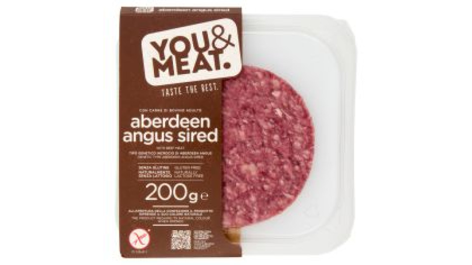 You&meat Burger Con Carne Di Bovino Adulto Aberdeen Angus Sired 200 G
