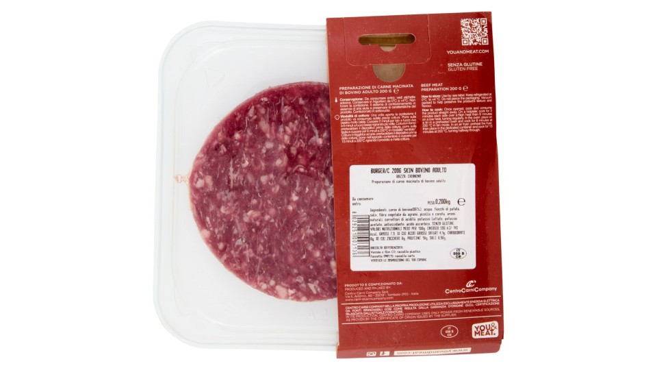 You&meat Burger Con Carne Di Bovino Adulto Chianina 200 G