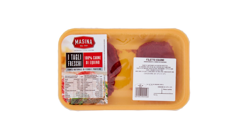 Masina I Tagli Freschi Filetto Equino 0,250 Kg