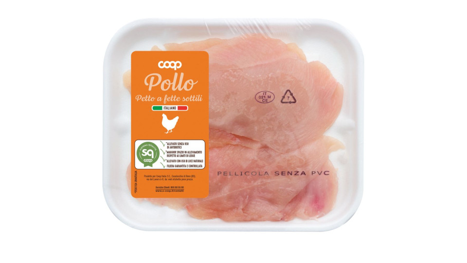 Fette Sottili Di Petto Di Pollo 250 G