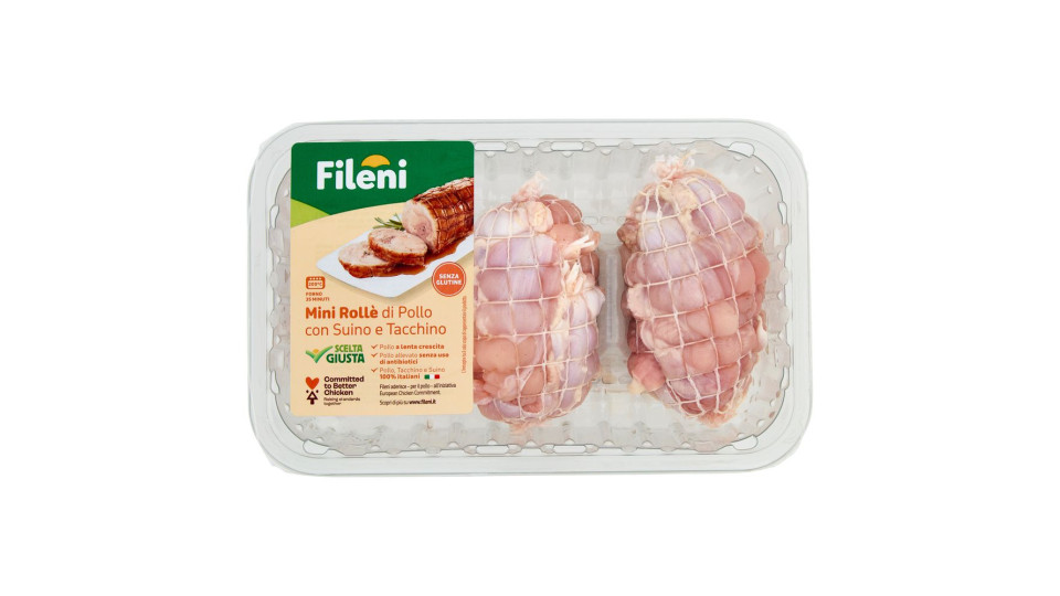 Fileni Mini Rollè Di Pollo Con Suino E Tacchino 0,600 Kg
