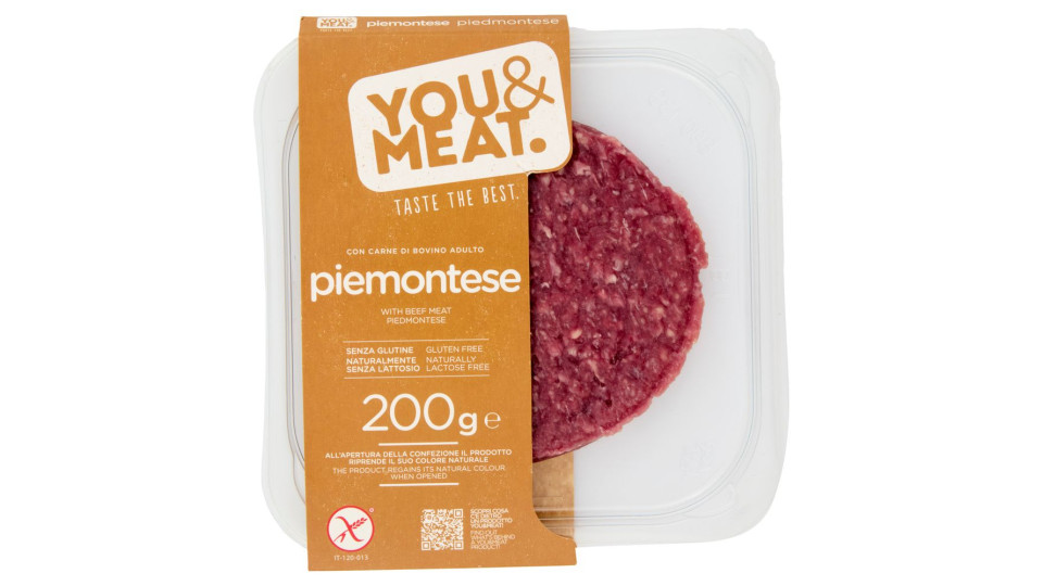 You&meat Burger Con Carne Di Bovino Adulto Piemontese 200 G