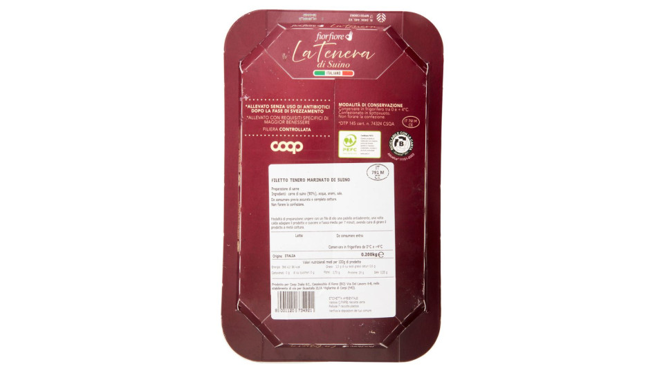Filetto Tenero Marinato Di Suino La Tenera Di Suino Italiano 0.200 Kg