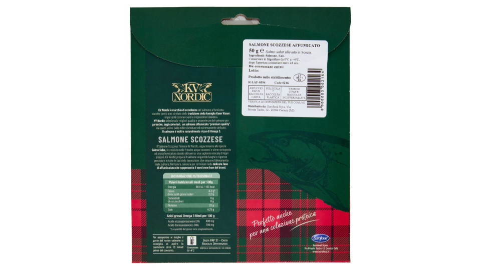 Kv Nordic Salmone Scozzese Affumicato 50 G