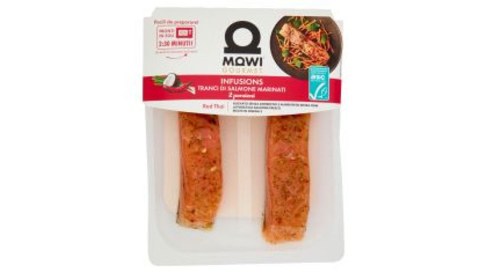 Mowi Gourmet Infusions Tranci Di Salmone Marinati Red Thai 220 G