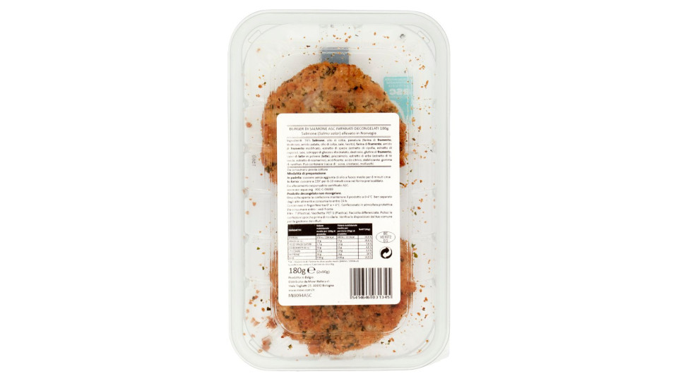 Harbour Seafood Co. Burger Di Salmone Impanati 2 X 90 G