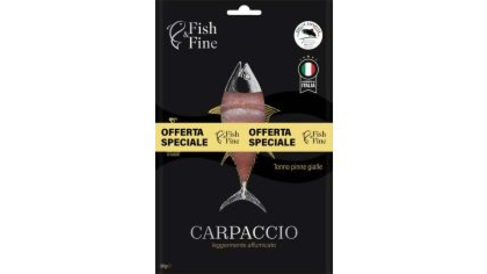 Carpaccio Di Tonno A Pinne Gialle Leggermente Affumicato 80g X 2 Pz