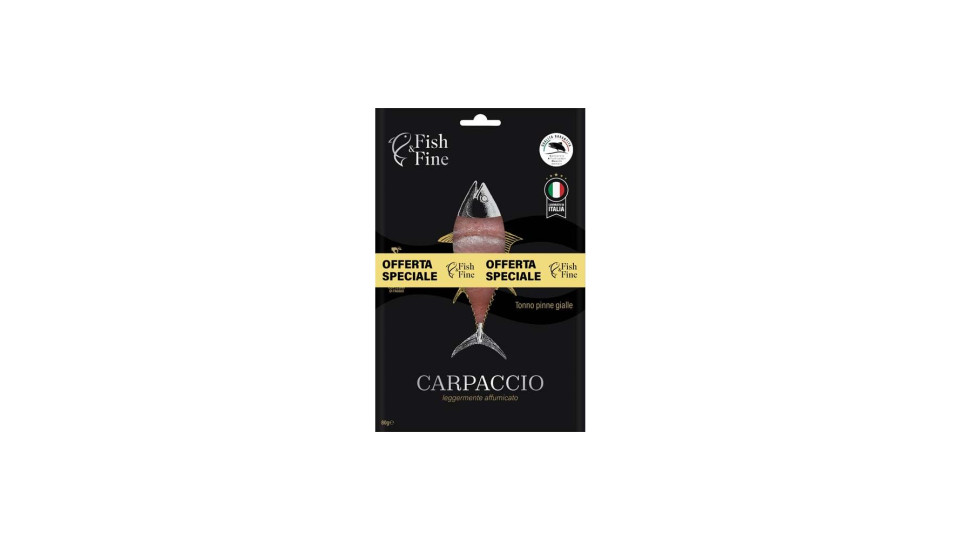 Carpaccio Di Tonno A Pinne Gialle Leggermente Affumicato 80g X 2 Pz