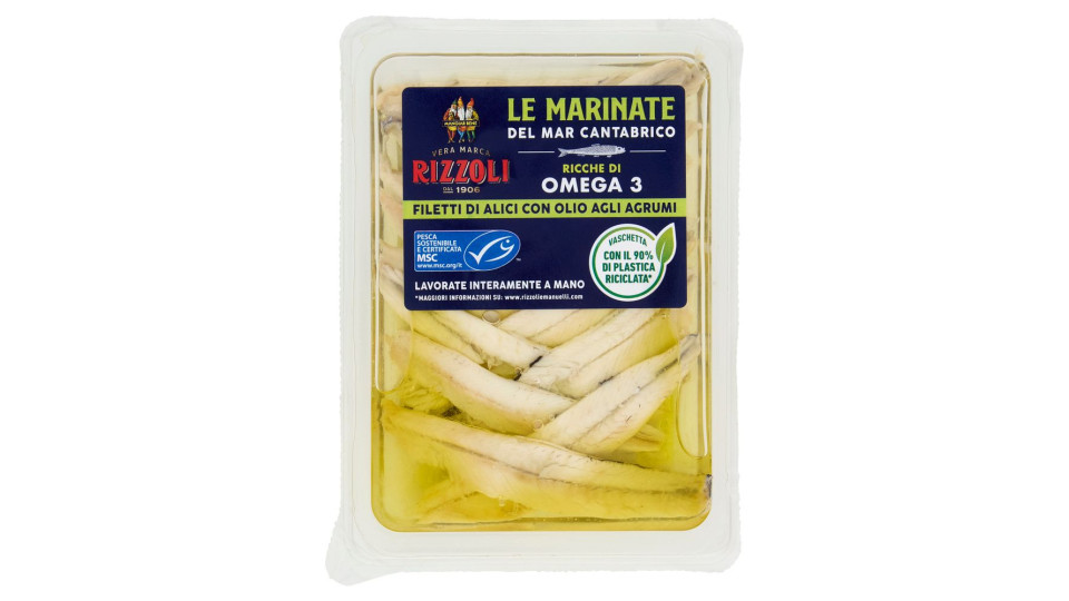 Rizzoli Le Marinate Del Mar Cantabrico Filetti Di Alici Con Olio E Agrumi 80 G