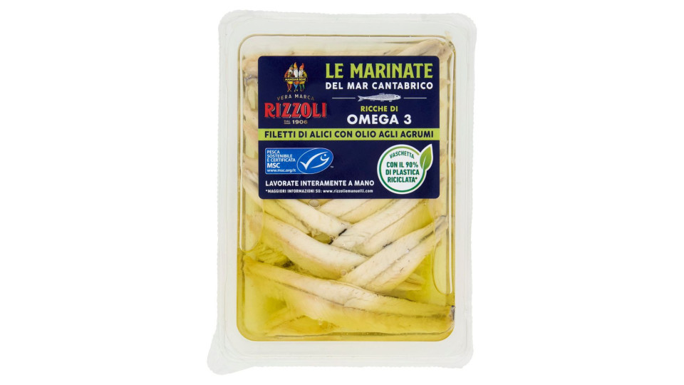 Rizzoli Le Marinate Del Mar Cantabrico Filetti Di Alici Con Olio E Agrumi 80 G