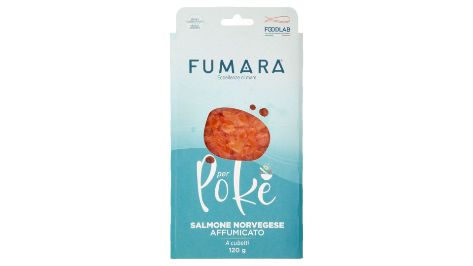 Fumara Per Pokè Salmone Norvegese Affumicato A Cubetti 120 G