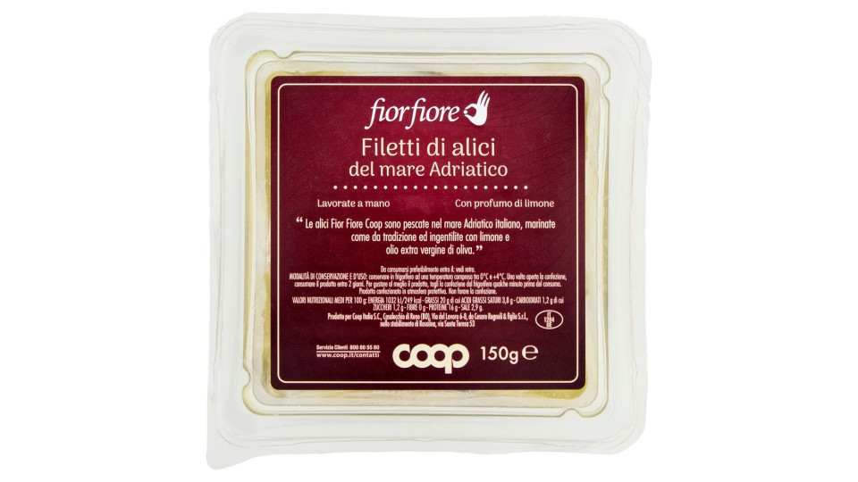 Filetti Di Alici Del Mare Adriatico 150 G