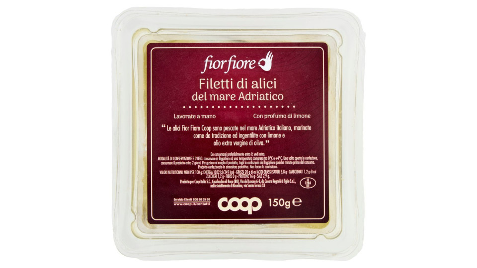 Filetti Di Alici Del Mare Adriatico 150 G