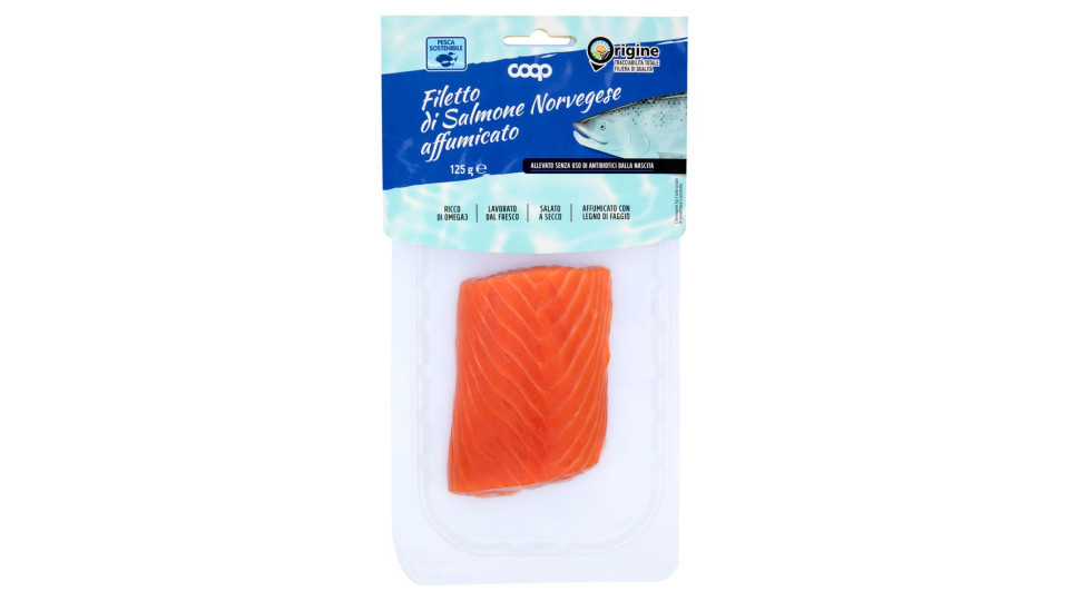 Filetto Di Salmone Norvegese Affumicato 125 G