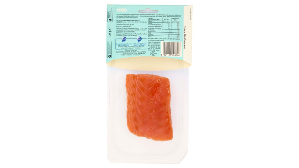 Filetto Di Salmone Norvegese Affumicato 125 G
