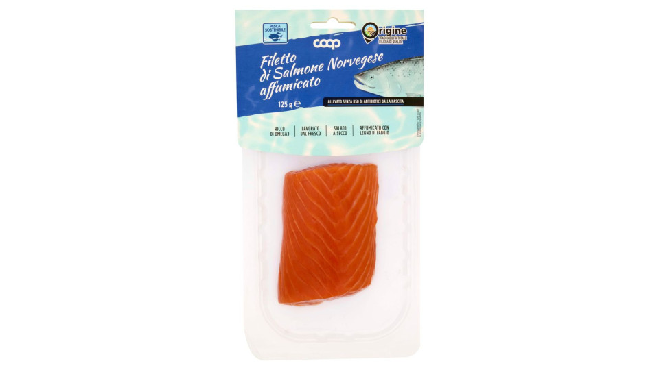 Filetto Di Salmone Norvegese Affumicato 125 G