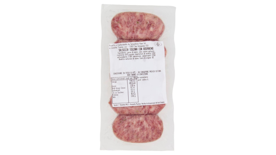Viani Salsiccia Toscana Al Rosmarino 0,300 Kg