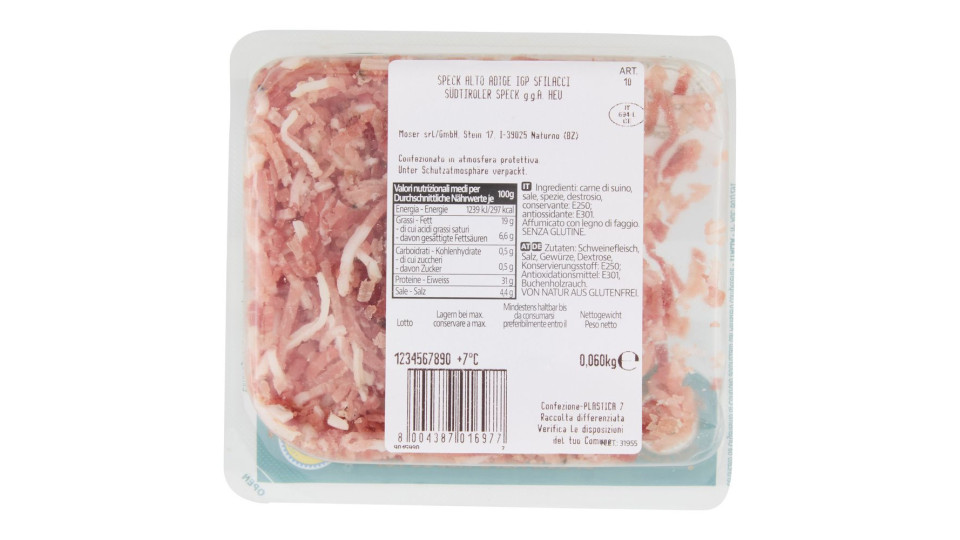 Moser Sfilacci Speck Alto Adige Igp 0,060 Kg