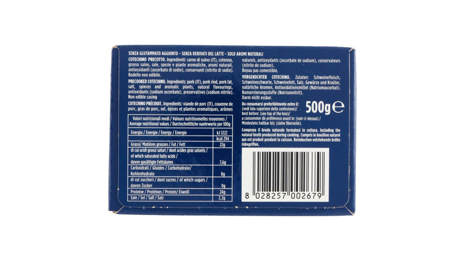 Fini Il Cotechino 100% Italiano 500 G