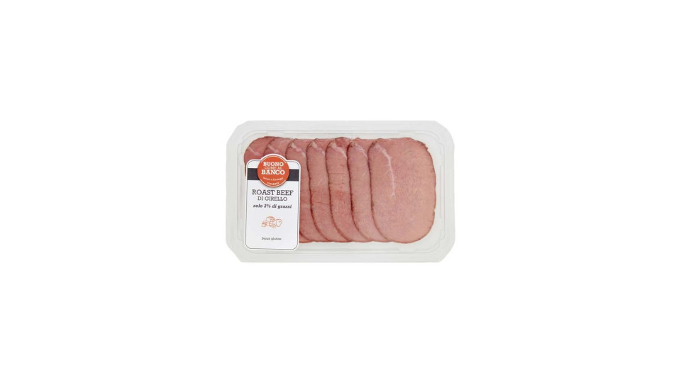 Buono Come Al Banco Roast Beef Di Girello Cotto E Affettato Sottile 80g