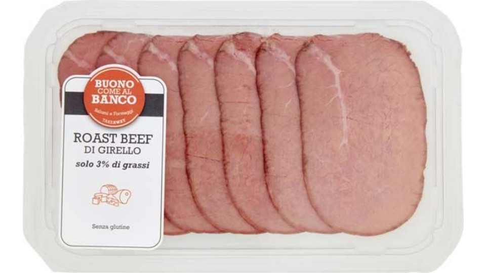 Buono Come Al Banco Roast Beef Di Girello Cotto E Affettato Sottile 80g