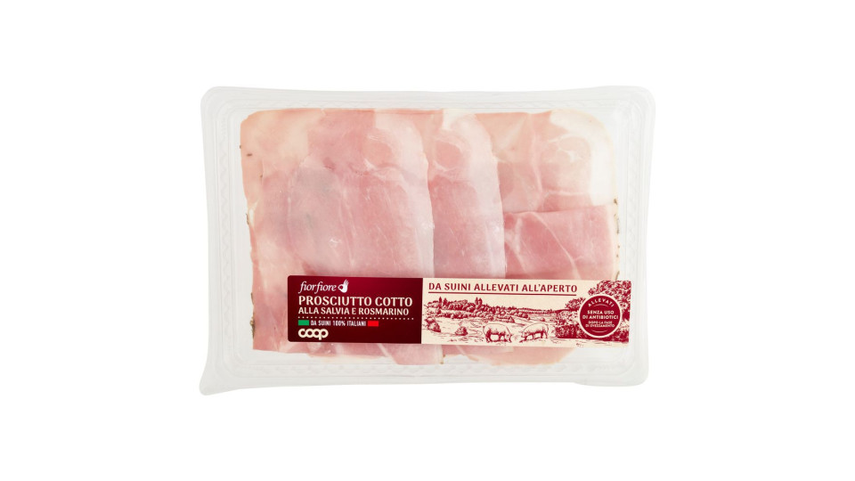 Prosciutto Cotto Alla Salvia E Rosmarino Da Suini Allevati All'aperto 90 G Ca
