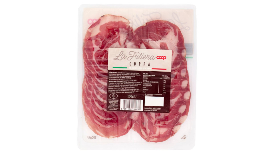 Coppa ''la Filiera Coop'' Da Suini 100% Italiani 100 G