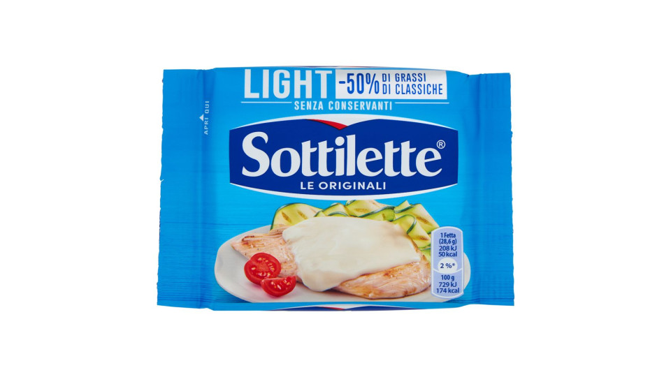 Sottilette Light Formaggio Fuso A Fette Leggero - 200 G