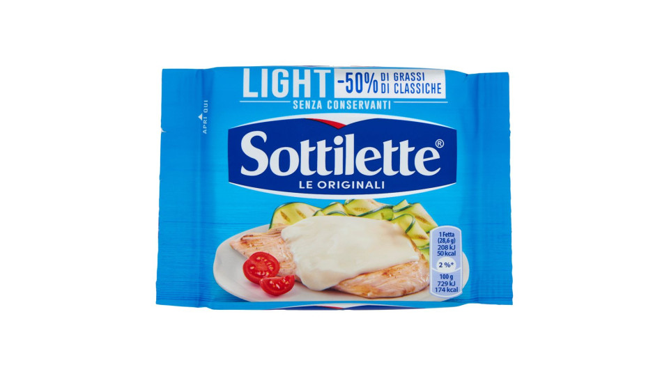 Sottilette Light Formaggio Fuso A Fette Leggero - 200 G