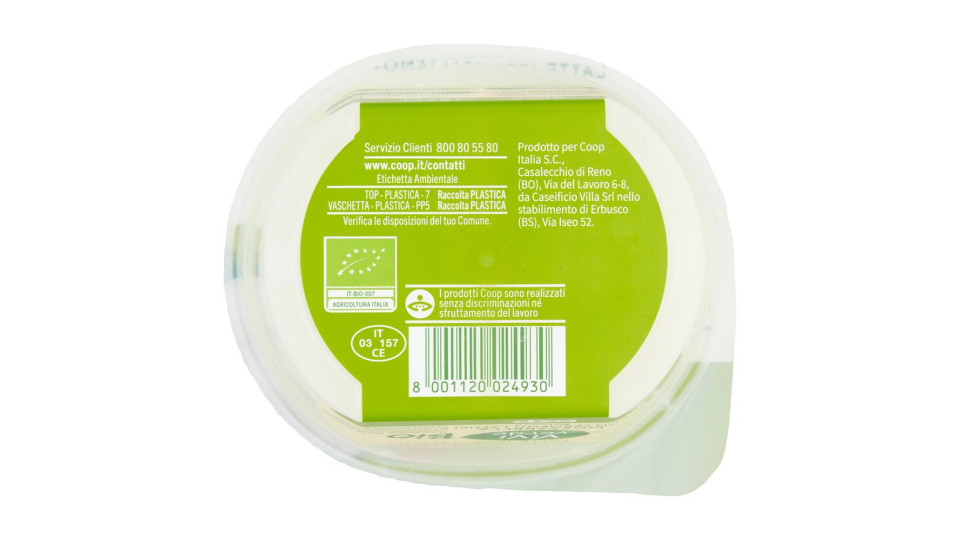 Mozzarella Con Fermenti Lattici Biologica 125 G