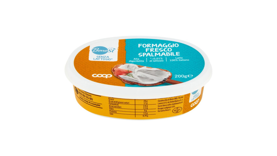 Formaggio Fresco Spalmabile Senza Lattosio* 200 G