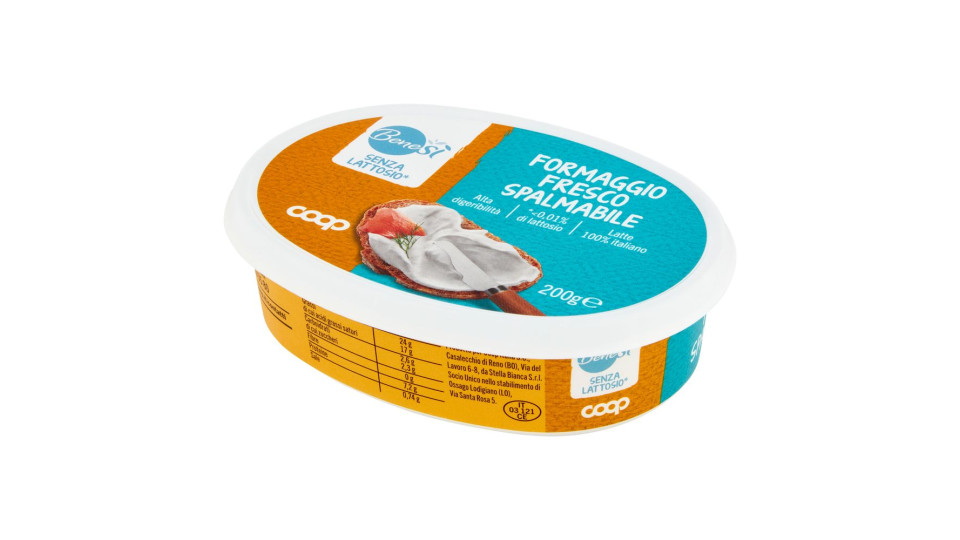 Formaggio Fresco Spalmabile Senza Lattosio* 200 G